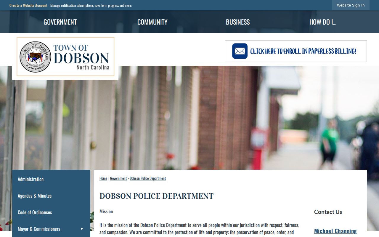 Dobson court records distinction between Dobson Police and Surry court file custody
